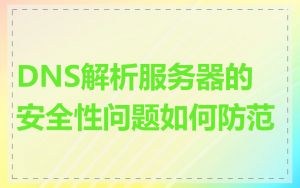 DNS解析服务器的安全性问题如何防范