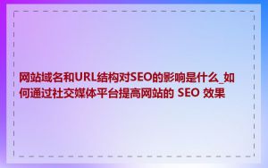 网站域名和URL结构对SEO的影响是什么_如何通过社交媒体平台提高网站的 SEO 效果