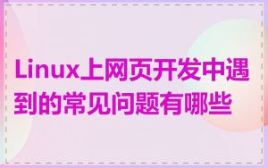 Linux上网页开发中遇到的常见问题有哪些