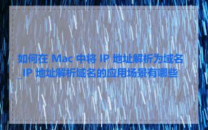 如何在 Mac 中将 IP 地址解析为域名_IP 地址解析域名的应用场景有哪些