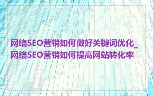 网络SEO营销如何做好关键词优化_网络SEO营销如何提高网站转化率