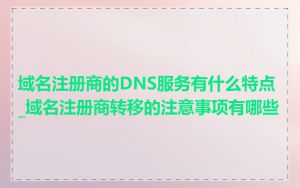 域名注册商的DNS服务有什么特点_域名注册商转移的注意事项有哪些