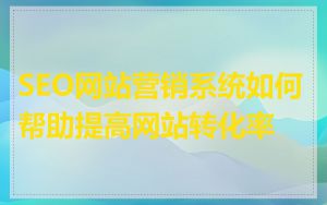 SEO网站营销系统如何帮助提高网站转化率