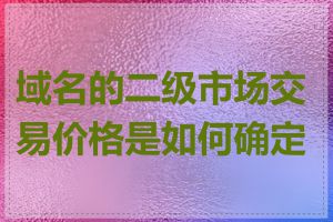 域名的二级市场交易价格是如何确定的