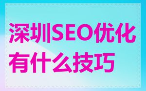 深圳SEO优化有什么技巧