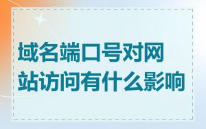 域名端口号对网站访问有什么影响
