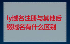 ly域名注册与其他后缀域名有什么区别