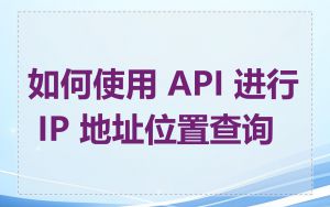 如何使用 API 进行 IP 地址位置查询