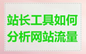 站长工具如何分析网站流量
