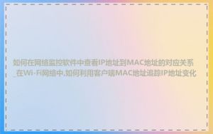 如何在网络监控软件中查看IP地址到MAC地址的对应关系_在Wi-Fi网络中,如何利用客户端MAC地址追踪IP地址变化