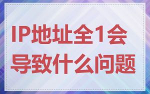 IP地址全1会导致什么问题