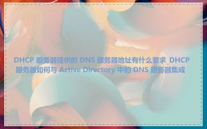 DHCP 服务器提供的 DNS 服务器地址有什么要求_DHCP 服务器如何与 Active Directory 中的 DNS 服务器集成