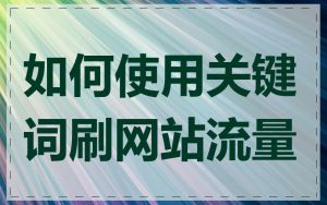 如何使用关键词刷网站流量