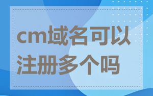 cm域名可以注册多个吗