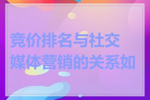 竞价排名与社交媒体营销的关系如何