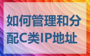 如何管理和分配C类IP地址
