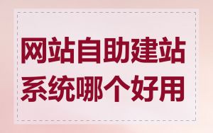 网站自助建站系统哪个好用