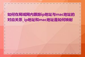 如何在局域网内跟踪ip地址与mac地址的对应关系_ip地址和mac地址是如何映射的