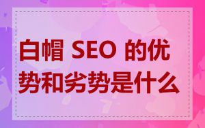 白帽 SEO 的优势和劣势是什么