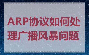ARP协议如何处理广播风暴问题