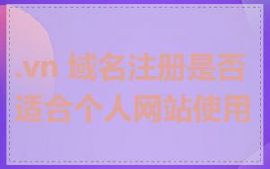 .vn 域名注册是否适合个人网站使用