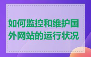 如何监控和维护国外网站的运行状况