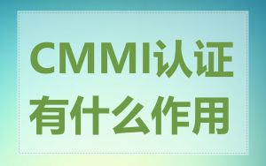CMMI认证有什么作用
