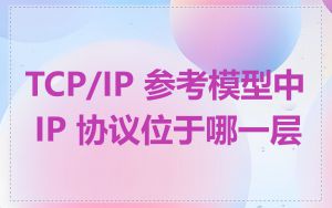 TCP/IP 参考模型中 IP 协议位于哪一层