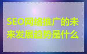 SEO网络推广的未来发展趋势是什么