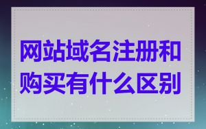 网站域名注册和购买有什么区别
