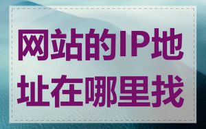 网站的IP地址在哪里找