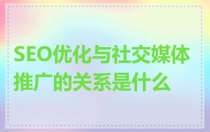 SEO优化与社交媒体推广的关系是什么