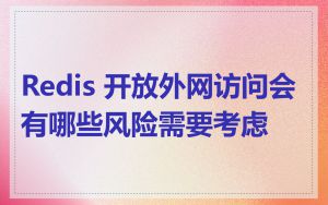 Redis 开放外网访问会有哪些风险需要考虑