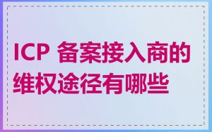ICP 备案接入商的维权途径有哪些