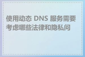 使用动态 DNS 服务需要考虑哪些法律和隐私问题