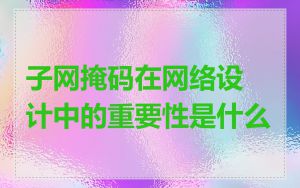 子网掩码在网络设计中的重要性是什么