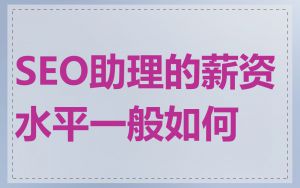 SEO助理的薪资水平一般如何
