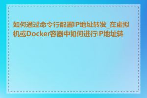 如何通过命令行配置IP地址转发_在虚拟机或Docker容器中如何进行IP地址转发