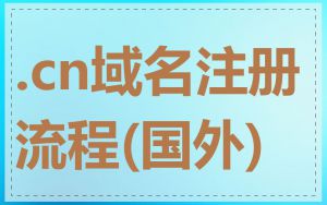 .cn域名注册流程(国外)