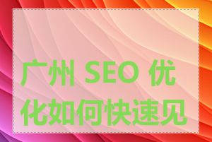 广州 SEO 优化如何快速见效