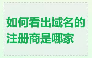 如何看出域名的注册商是哪家