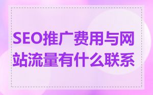 SEO推广费用与网站流量有什么联系