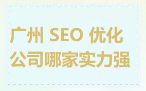 广州 SEO 优化公司哪家实力强