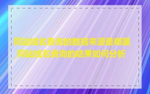 同站域名查询的数据来源是哪里_同站域名查询的结果如何分析