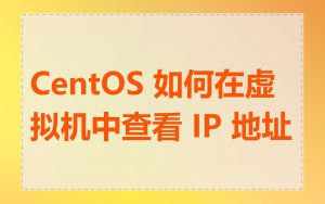 CentOS 如何在虚拟机中查看 IP 地址