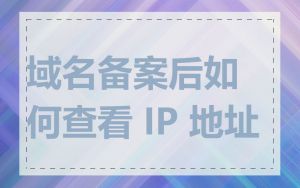 域名备案后如何查看 IP 地址
