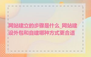 网站建立的步骤是什么_网站建设外包和自建哪种方式更合适