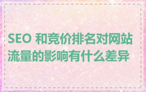 SEO 和竞价排名对网站流量的影响有什么差异
