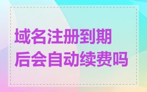 域名注册到期后会自动续费吗