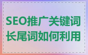 SEO推广关键词长尾词如何利用